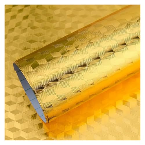 LUYSGBXR Metallstruktur, wasserdicht und ölbeständig, 40 cm, Gold- Silber-Kontaktpapier, selbstklebender Aufkleber for Küchenschränke Arbeitsplatten(Color1,40cmX10m) von LUYSGBXR