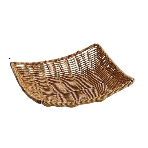 LUYSGBXR Serviertablett Rattan Tablett Gewebt Obstkorb Picknick Brot Snacks Tabletts Küche Weidenkörbe(Color-1) von LUYSGBXR
