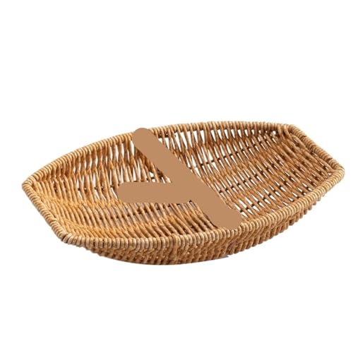 LUYSGBXR Serviertablett Rattan Tablett Gewebt Obstkorb Picknick Brot Snacks Tabletts Küche Weidenkörbe(Color-8) von LUYSGBXR