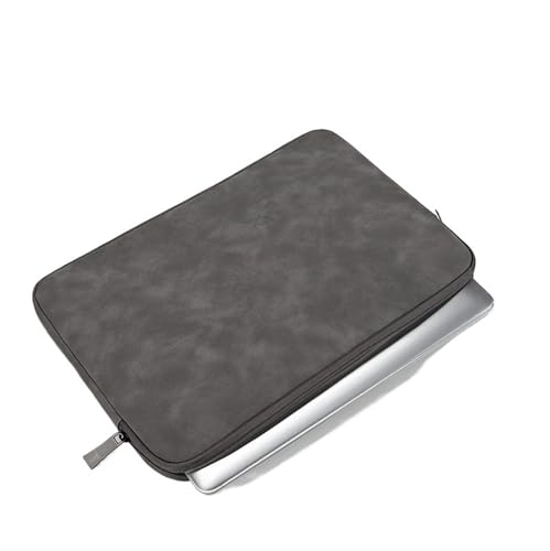 LUYSGBXR Tablet Tasche 11 13 14 15 Zoll Laptop PU Leder Schutzhülle Tablet Tasche Computer Tasche Fall Aufbewahrungstaschen Schlanke Laptophülle(Dark Gray,14.1-15.4inch) von LUYSGBXR