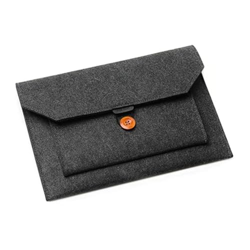 LUYSGBXR Tablet Tasche 11.6/13/14/15" Laptophülle Filz Ultraleicht Notebook Tablet Pad Hülle Multi-Tasche Tasche Aktentaschen(Dark Gray,11-inch) von LUYSGBXR
