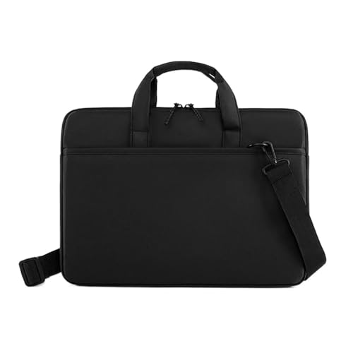 LUYSGBXR Tablet Tasche 14/15,6 Zoll Laptop-Schultertasche Aktentasche Einzelschulter Notebooktasche Stoßfeste tragbare Tablet-Schutzhülle(Black,14 inch) von LUYSGBXR