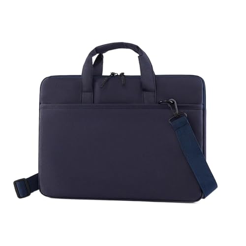 LUYSGBXR Tablet Tasche 14/15,6 Zoll Laptop-Schultertasche Aktentasche Einzelschulter Notebooktasche Stoßfeste tragbare Tablet-Schutzhülle(Dark Blue,14 inch) von LUYSGBXR