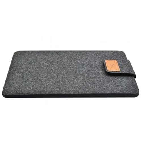 LUYSGBXR Tablet Tasche Filzhülle, schlanke Tablet-Hülle, Tasche for 13 Zoll und 15 Zoll, einfarbig, Aufbewahrungstasche for Tablets(Dark Gray,15-inch) von LUYSGBXR