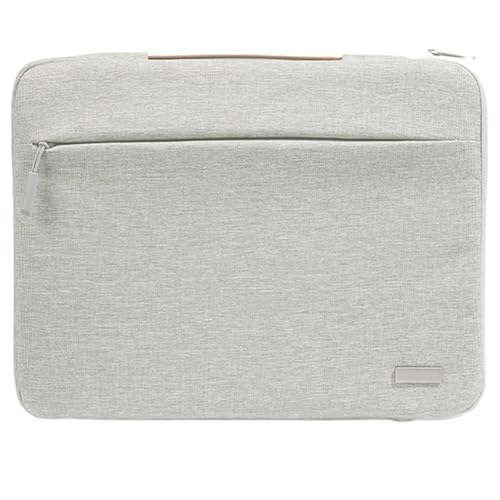 LUYSGBXR Tablet Tasche Laptop-Hülle mit Mehreren Taschen for Laptop-Grifftasche, stoßfeste Notebook-Tasche(Light Gray,390 * 270 * 20mm) von LUYSGBXR