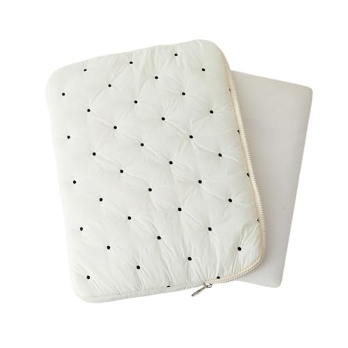 LUYSGBXR Tablet Tasche Laptoptasche for 13-14 Zoll große, geschwollenes Notebook-Etui, 15-16 Zoll, süße Laptophülle, 9-11 Zoll, Tablet-Hülle, Mädchentasche(Beige Pouch,15-16 Inch) von LUYSGBXR