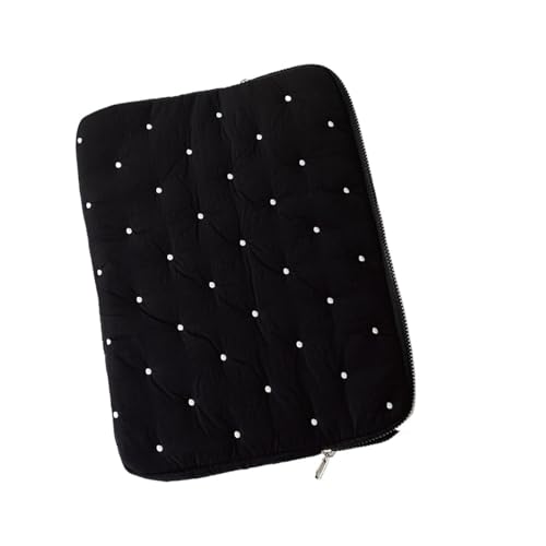 LUYSGBXR Tablet Tasche Laptoptasche for 13-14 Zoll große, geschwollenes Notebook-Etui, 15-16 Zoll, süße Laptophülle, 9-11 Zoll, Tablet-Hülle, Mädchentasche(Black Pouch,13-14 Inch) von LUYSGBXR