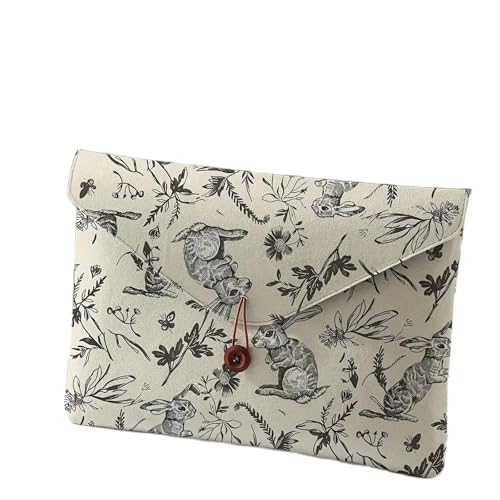 LUYSGBXR Tablet Tasche Laptoptasche mit Kaninchen-Print-Muster und weichem Laptop-Stoffbezug, geeignet zur Aufbewahrung von Laptop-Softcovern und Tablet-Aufbewahrungstaschen von LUYSGBXR
