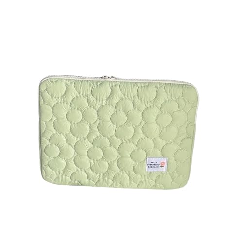LUYSGBXR Tablet Tasche Niedliche Blumen-Laptophülle, Tablet-Tasche, schützende Laptoptasche(Green,9.7-11 inch) von LUYSGBXR