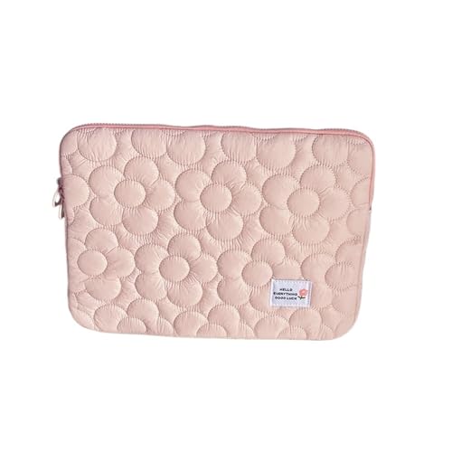 LUYSGBXR Tablet Tasche Niedliche Blumen-Laptophülle, Tablet-Tasche, schützende Laptoptasche(Pink,15-15.6 inch) von LUYSGBXR
