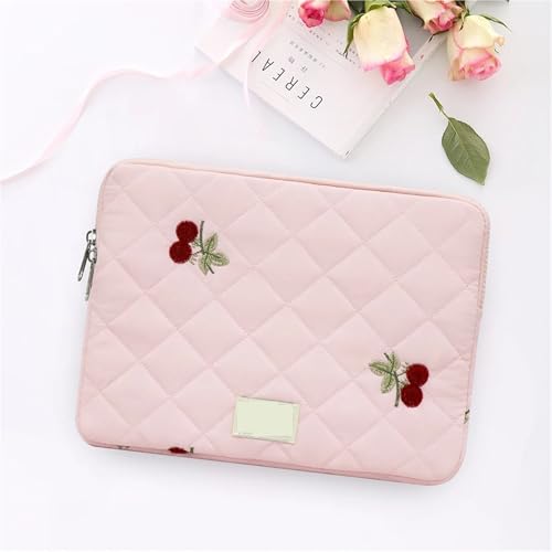 LUYSGBXR Tablet Tasche Niedliche Laptoptasche 13 14 15 16 Zoll for Laptop-Hülle Soft Pouch Mädchen Notebooktasche Computertasche(Pink Case,15-16 inch) von LUYSGBXR