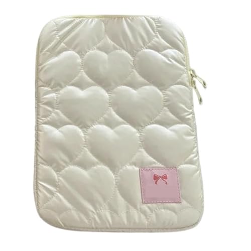 LUYSGBXR Tablet Tasche Tablet-Tasche 11-15,6 Zoll große Kapazität stoßfeste Beutel Taschen bestickte Herz Handtasche tragbar(Yellow,13-14 inches) von LUYSGBXR
