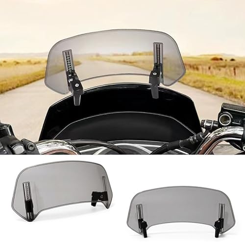 LUYSNDFG Motorrad-Windschutzscheiben-Deflektor für Piaggio Vespa GTS GTV 250 300,Motorrad Windschutzscheibe Windabweiser, Winddichtes Kältefestes Motorrad Windschild,L Gray von LUYSNDFG