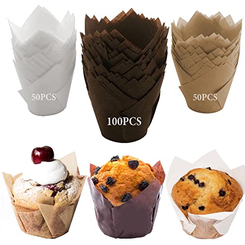 LUZOON Muffinförmchen Papier, 200 Stück Cupcake Backbecher Muffinform Papier Muffins Papierförmchen für Hochzeit Geburtstag Party von LUZOON