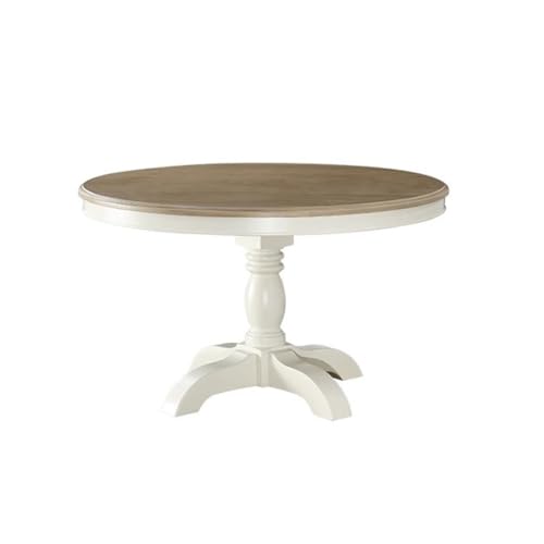 LUZZILE Einfache Runde Massivholz Esstisch Hause Weiß Esszimmer Möbel Esstisch LUZZILE Einfache Runde Massivholz Esstisch Hause Weiß Esszimmer Möbel Esstisch von LUZZILE