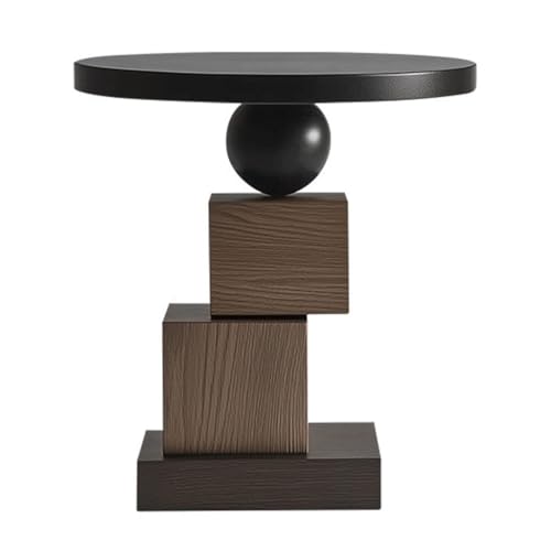 LUZZILE Kleiner Beistelltisch, kreativ, aus Massivholz, zur Aufbewahrung, kleiner einfacher Wohnzimmertisch, kleiner runder Tisch neben dem Sofa, Beistelltisch in C-Form für Sofa LUZZILE Kleiner Beistelltisch, kreativ, aus Massivholz, zur Aufbewahrung, kleiner einfacher Wohnzimmertisch, kleiner runder Tisch neben dem Sofa, Beistelltisch in C-Form für Sofa von LUZZILE