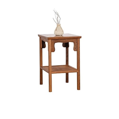 LUZZILE Kleiner Beistelltisch für Sofa, einfacher chinesischer Stil, aus Holz, Wohnzimmerecke, kleiner Beistelltisch C für Sofa LUZZILE Kleiner Beistelltisch für Sofa, einfacher chinesischer Stil, aus Holz, Wohnzimmerecke, kleiner Beistelltisch C für Sofa von LUZZILE