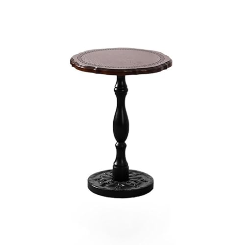 LUZZILE Kleiner Seitentisch Retro Sofa Couchtisch Holz Couchtisch Couchtisch Couchtisch Runde Couchtisch Freizeit Couchtisch C für Sofa (A) von LUZZILE