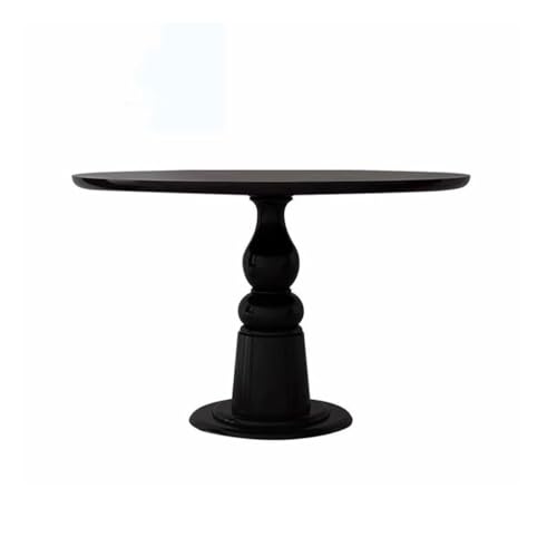 LUZZILE Retro Massivholz Schwarz Runder Esstisch Home Restaurant Casual Coffee Esstisch LUZZILE Retro Massivholz Schwarz Runder Esstisch Home Restaurant Casual Coffee Esstisch von LUZZILE