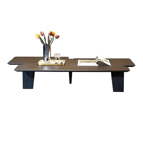 LUZZILE Smokey Holz Tee Tisch Wohnzimmer Kreative Einfache Moderne Tee Tisch Möbel Couchtisch(140x80x36 cm) von LUZZILE