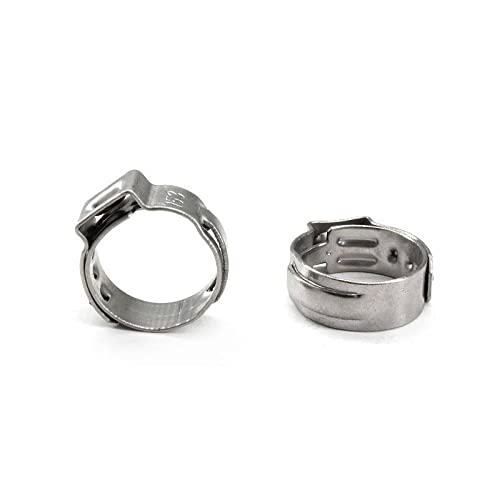 Einohr-Schlauchklemmen, Edelstahl 304, 6,5 mm–21,0 mm, Einzelohr-Schlauchklemmen, SS304 Mini-Clips, einohrige stufenlose Rohrschelle, 13,7, 16,2 mm (Size : 10.3 12.8mm) von LUbrel