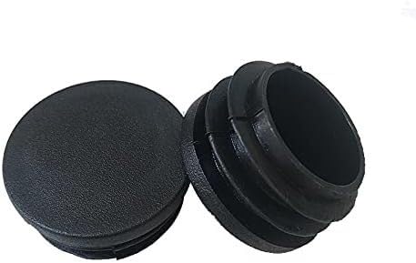 Stuhlbeinkappen, Stuhlbeinschützer, 10 Stück verdickte Schwarze runde Kunststoff-Blindstopfenkappen 16–25 mm Rohrrohreinsätze Stopfenstopfen for Stuhlbeinrohr (Farbe: 10 Stück, Größe: 16 mm) von LUbrel