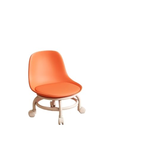 LVCHAO Universal-Rad-Kleiner Hocker Haushalts-Riemenscheiben-Rückenlehne Niedriger Mobile kleine Bank mit rotierenden Schuhen Hockersitz Für das Homeoffice von LVCHAO