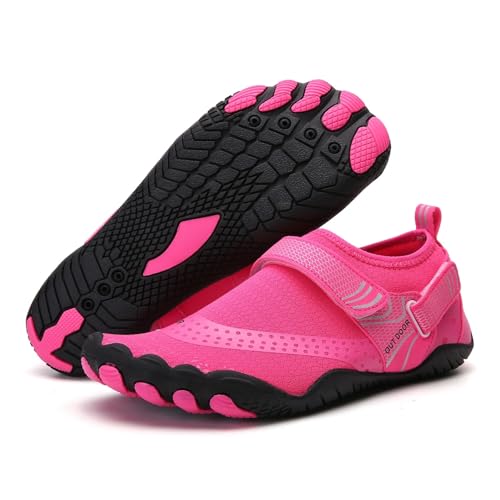 Strandschuhe Für Männer Und Frauen, Schuhe Für Fluss Hoch, Schuhe Für Outdoor-Sport, Radfahren, Waten, Barfußschuhe Für Den Outdoor(A021 Red,42) von LVCHAO