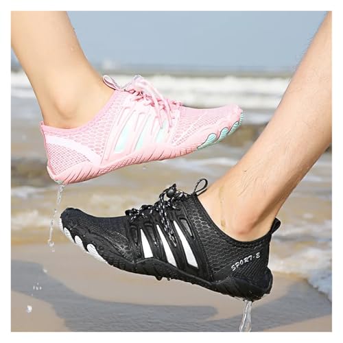Strandschuhe Für Männer Und Frauen, Schuhe Für Fluss Hoch, Schuhe Für Outdoor-Sport, Radfahren, Waten, Barfußschuhe Für Den Outdoor(A021 Red,45) von LVCHAO