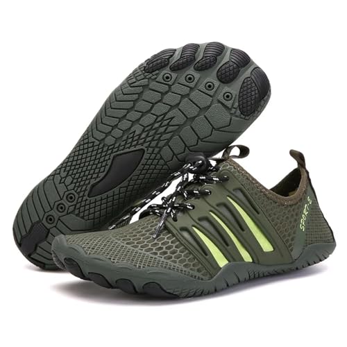Strandschuhe Für Männer Und Frauen, Schuhe Für Fluss Hoch, Schuhe Für Outdoor-Sport, Radfahren, Waten, Barfußschuhe Für Den Outdoor(A092 Green,36) von LVCHAO
