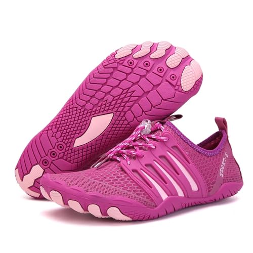Strandschuhe Für Männer Und Frauen, Schuhe Für Fluss Nach Oben, Schuhe Für Outdoor-Sport, Radfahren, Waten, Barfußschuhe Für Den Außenbereich (A092 Purple,39) von LVCHAO