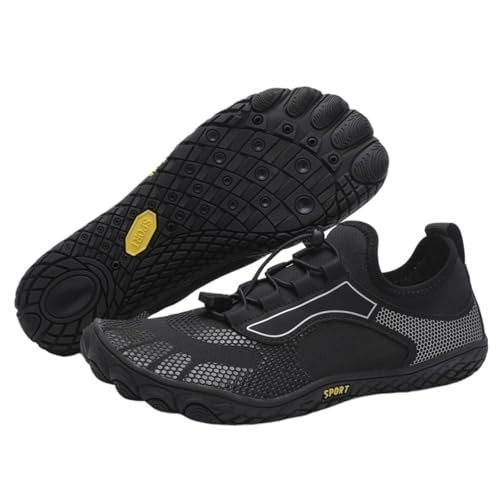 Strandschuhe für Herren und Damen, zum Schwimmen, Tauchen, Wasser, Fitness, Meer, Barfuß, Sommer, Outdoor, Waten für den Außenbereich (Schwarz, 44) von LVCHAO