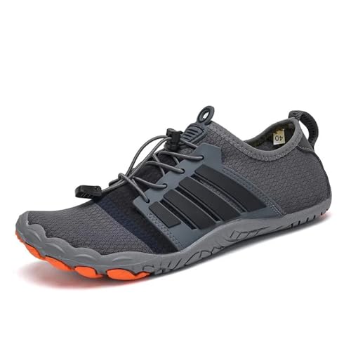 Tauchschuhe Strandschuhe Schwimmschuhe Watschuhe im Freien Flussschuhe Rutschfest Schnittfest Verschleißfest Für Den Außenbereich (Dunkelgrau,38) von LVCHAO