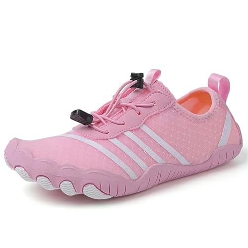 Tauchschuhe Strandschuhe Schwimmschuhe Watschuhe im Freien Flussschuhe Rutschfest Schnittfest Verschleißfest Für Den Außenbereich (Pink,39) von LVCHAO