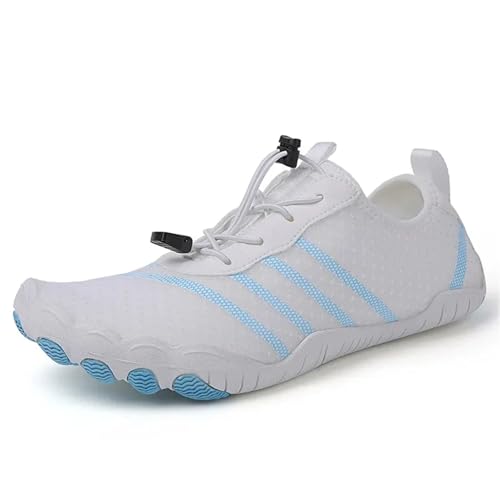 Tauchschuhe Strandschuhe Schwimmschuhe Watschuhe im Freien Flussschuhe Rutschfest Schnittfest Verschleißfest Für Den Außenbereich (White2,37) von LVCHAO