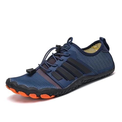 Tauchschuhe Strandschuhe Schwimmschuhe Watschuhe im Freien Flussschuhe Rutschfest Schnittfest Verschleißfest Für den Außenbereich (Dunkelblau,44) von LVCHAO
