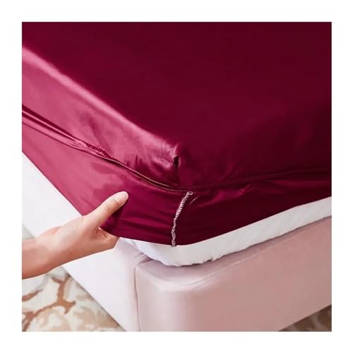 Waschbares Satin-Viskose-Spannbetttuch, elastischer Matratzenbezug, Sommer-Tagesdecke, Einzelbett, Doppelbett, Bettlaken für 2 Personen, 150 cm, für den Einsatz in Häusern und Hotels (Bildfarbe: 2.140 Waschbares Satin-Viskose-Spannbetttuch, elastischer Matratzenbezug, Sommer-Tagesdecke, Einzelbett, Doppelbett, Bettlaken für 2 Personen, 150 cm, für den Einsatz in Häusern und Hotels (Bildfarbe: 2.140 von LVCHAO