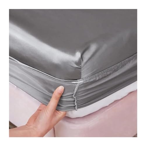 Waschbares Satin-Viskose-Spannbetttuch, elastischer Matratzenbezug, Sommer-Tagesdecke, Einzelbett, Doppelbett, Bettwäsche für 2 Personen, 150 cm, für den Einsatz in Häusern und Hotels (Bildfarbe Waschbares Satin-Viskose-Spannbetttuch, elastischer Matratzenbezug, Sommer-Tagesdecke, Einzelbett, Doppelbett, Bettwäsche für 2 Personen, 150 cm, für den Einsatz in Häusern und Hotels (Bildfarbe von LVCHAO