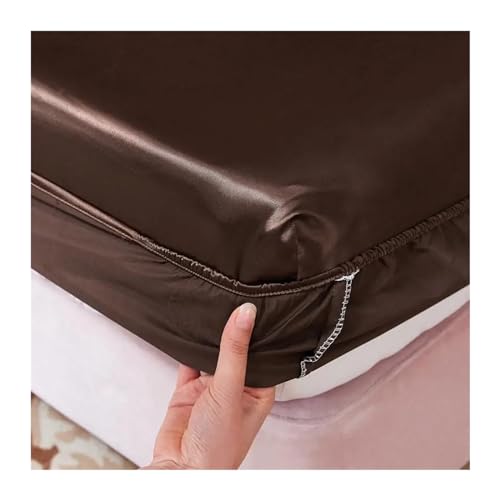 Waschbares Satin-Viskose-Spannbetttuch, elastischer Matratzenbezug, Sommer-Tagesdecke, Einzelbett, Doppelbett, Bettwäsche für 2 Personen, 150 cm, für den Einsatz in Häusern und Hotels (Bildfarbe Waschbares Satin-Viskose-Spannbetttuch, elastischer Matratzenbezug, Sommer-Tagesdecke, Einzelbett, Doppelbett, Bettwäsche für 2 Personen, 150 cm, für den Einsatz in Häusern und Hotels (Bildfarbe von LVCHAO