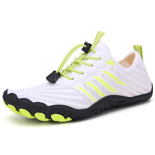 Wasserschuhe Qiuck-Dry Herren Damen Outdoor Strand Schwimmen Waten Atmungsaktive Fünf-Zehen-Hausschuhe Für Den Außenbereich (White,35) von LVCHAO