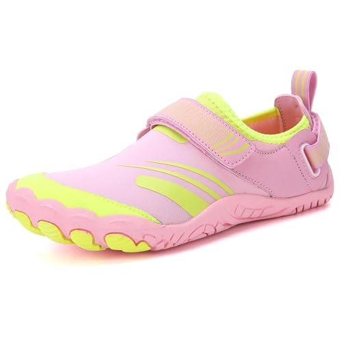Wasserschuhe Qiuck-Dry Herren Damen Outdoor Strand Schwimmen Waten Atmungsaktive Fünf-Zehen-Hausschuhe Für Draußen(Pink2,35) von LVCHAO