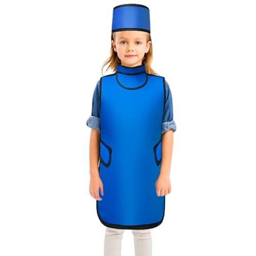 LVCHEN Bleischürze für Kinder mit Schilddrüsenschutz und Bleikappen-Set leichte Röntgenschürze, 0.5 mm Pb-Blei-Äquivalenzschutz (klein) von LVCHEN