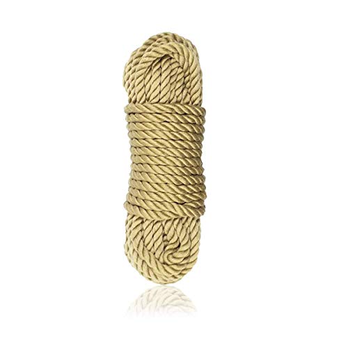 LVE Allzweck-Seil, 6 mm, 5 m, natürliches Hanfseil, weiches Seil (4,9 m) von LVE