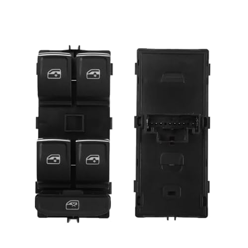 Autofenster Schalter Für Skoda Für Superb BJ 2015-2017 5G0959857D 5G0959857C Power Fenster Schalter Fahrer Control Taste(Chrome 8Pins) von LVGVZTTGKM