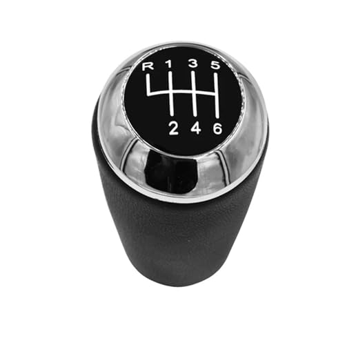 Schaltknäufe Für Mazda 3 6 3er-Serie Für CX-7 Für MX-5 2008-2012 6-Gang-Chrom-Leder-Auto-Schaltknauf Schalthebelknopf Schaltknauf Stick Griff von LVGVZTTGKM