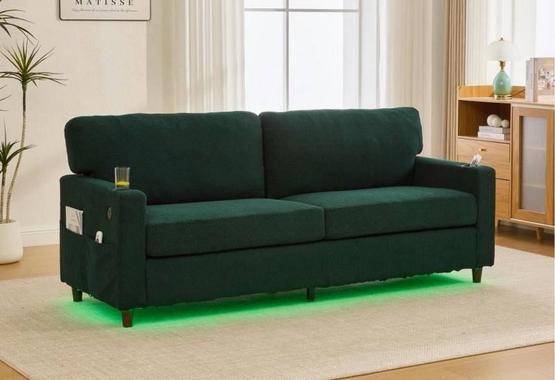 LVHOM 2-Sitzer Loungesofa, Komfort mit Smart-Features – Premium Relaxlandschaft, USB/Type C-Ladestation, Dimmbare LED-Beleuchtung, Doppelte Getränkehalter, Seitentaschen, dicker hochverdichteter Komfortschaum, Holzbeine, verbundrahmen aus Massivholz/Metall für maximale Tragkraft (200 kg), bequem & praktisch in moderner Sesselform., für Wohnzimmer, Schlafzimmer, Büro, Homeoffices, Gästebereichen LVHOM 2-Sitzer Loungesofa, Komfort mit Smart-Features – Premium Relaxlandschaft, USB/Type C-Ladestation, Dimmbare LED-Beleuchtung, Doppelte Getränkehalter, Seitentaschen, dicker hochverdichteter Komfortschaum, Holzbeine, verbundrahmen aus Massivholz/Metall für maximale Tragkraft (200 kg), bequem & praktisch in moderner Sesselform., für Wohnzimmer, Schlafzimmer, Büro, Homeoffices, Gästebereichen von LVHOM