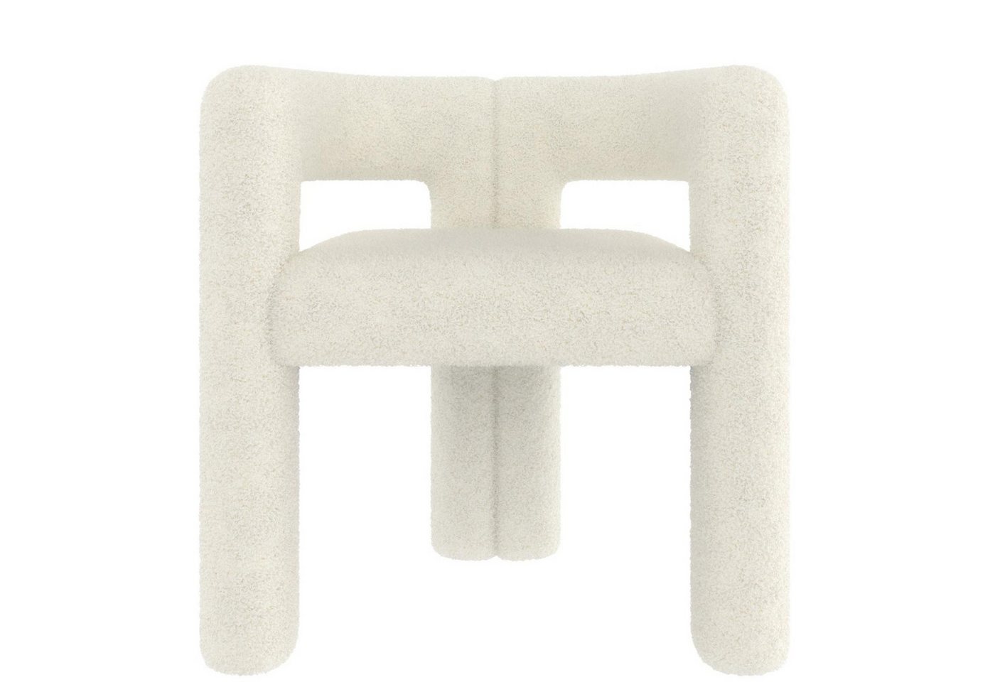 LVHOM Armlehnstuhl Designersessel mit Teddy-Flor: Ergonomisch, Robust & Vielseitig (Premium Teddy-Flor weich, rückenschonend, tagesstabil, für Wohnzimmer/Homeoffice, blitzschnell montierbar, in minimalistischem Design), Ideal als Lounge-Akzent, Homeoffice-Begleiter oder eleganter Gastsitz von LVHOM
