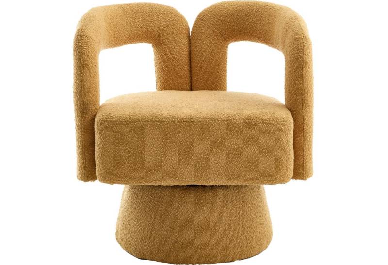 LVHOM Drehsessel M-Form 360 Grad drehbare Cuddle Barrel-Akzentstühle (runde Sessel mit breiter Polsterung, flauschiger Stoffstuhl, 1-St), für Wohnzimmer, Schlafzimmer, Büro, Wartezimmer von LVHOM