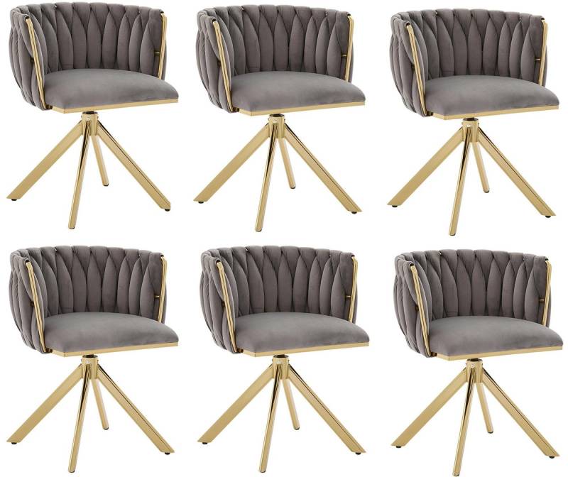 LVHOM Esszimmerstuhl Set, 180° drehbar mit runden Rückenlehne, Wohnzimmerstuhl aus Samt (2er-Set, erogonomer Ringrücken, höhenverstellbare Anti-Rutsch-Gleiter, Adaptiver Rutschschutz, Max. Belastbarkeit (150 kg), Atmungsaktiver Velours, Orthopädischer Halt, 3 St), für Homeoffice/Büro/Lounge/Gaming • 4 Trendfarben, 3 Rahmenfarbe LVHOM Esszimmerstuhl Set, 180° drehbar mit runden Rückenlehne, Wohnzimmerstuhl aus Samt (2er-Set, erogonomer Ringrücken, höhenverstellbare Anti-Rutsch-Gleiter, Adaptiver Rutschschutz, Max. Belastbarkeit (150 kg), Atmungsaktiver Velours, Orthopädischer Halt, 3 St), für Homeoffice/Büro/Lounge/Gaming • 4 Trendfarben, 3 Rahmenfarbe von LVHOM