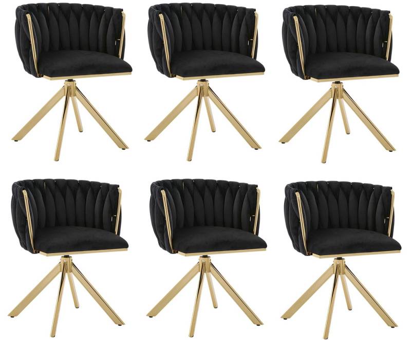 LVHOM Esszimmerstuhl Set, 180° drehbar mit runden Rückenlehne, Wohnzimmerstuhl aus Samt (2er-Set, erogonomer Ringrücken, höhenverstellbare Anti-Rutsch-Gleiter, Adaptiver Rutschschutz, Max. Belastbarkeit (150 kg), Atmungsaktiver Velours, Orthopädischer Halt, 3 St), für Homeoffice/Büro/Lounge/Gaming • 4 Trendfarben, 3 Rahmenfarbe LVHOM Esszimmerstuhl Set, 180° drehbar mit runden Rückenlehne, Wohnzimmerstuhl aus Samt (2er-Set, erogonomer Ringrücken, höhenverstellbare Anti-Rutsch-Gleiter, Adaptiver Rutschschutz, Max. Belastbarkeit (150 kg), Atmungsaktiver Velours, Orthopädischer Halt, 3 St), für Homeoffice/Büro/Lounge/Gaming • 4 Trendfarben, 3 Rahmenfarbe von LVHOM